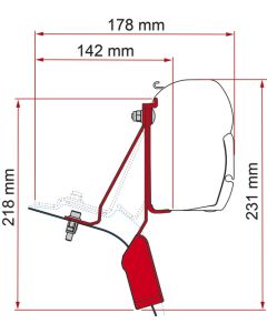 Fiamma markisadapter F45 Ford Custom Nugget 2015-2023