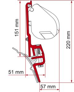 Fiamma markisadapter F45 VW T4