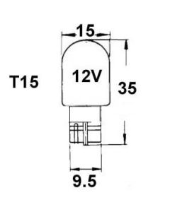 T15 Lampa 12V 5W
