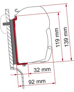 Fiamma markisadapter F45 Westfalia high roofs
