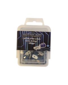flatstift 6,3mm, blå 100st flatstift