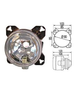 Xenon fjärrljus 90mm, Sisu