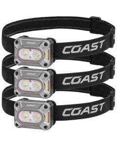 Coast FLX15R Uppladdningsbar Pannlampa (3-pack) – 1000 Lumen