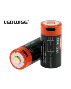 Ledwise 16340 Batteri 650mAh (2 st)
