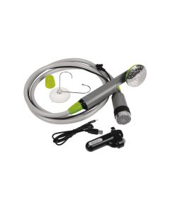 Campduschsats med smal batteridriven dränkbar pump