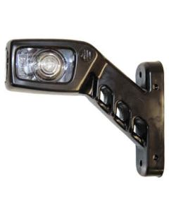 LED-positionsljus med gummi arm 135mm Vit/Röd, WAS, vänster